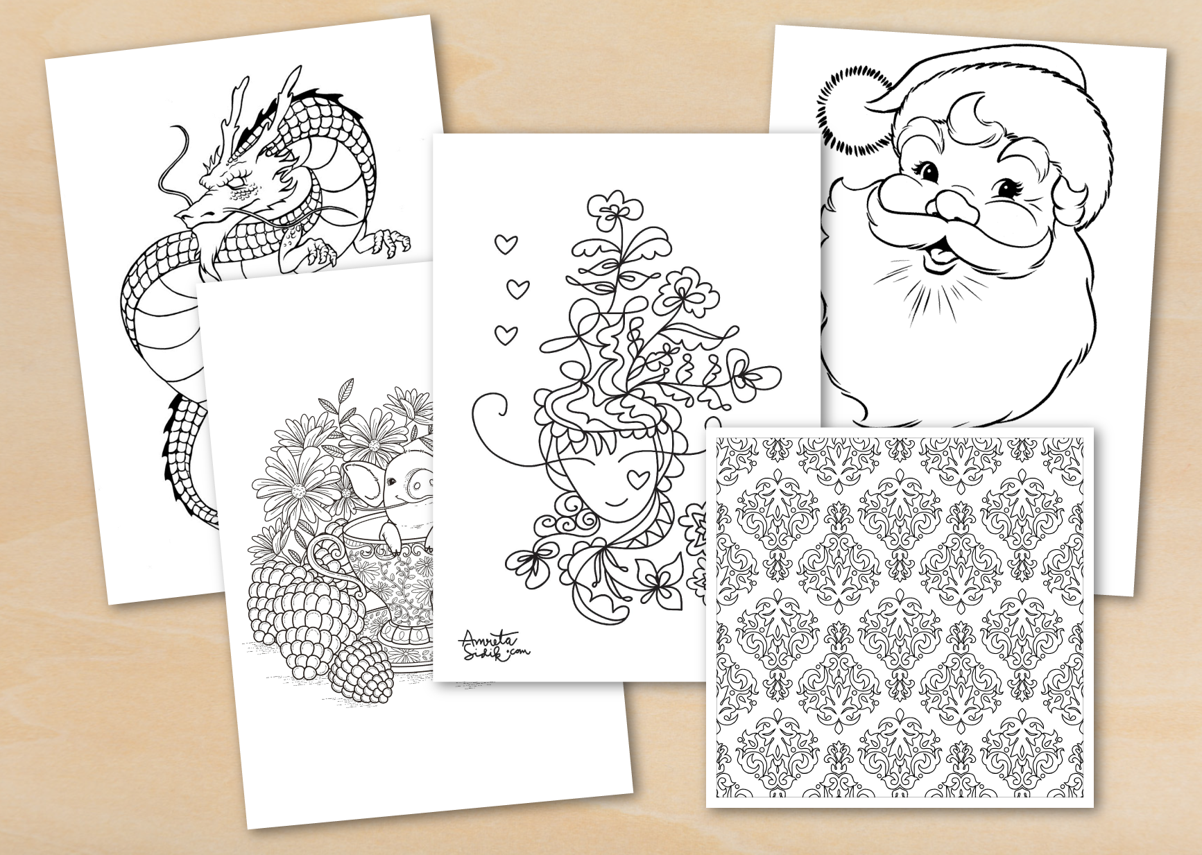 Blank Coloring Book Sheets