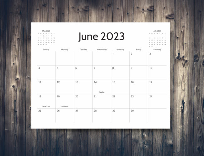 free printable calendar