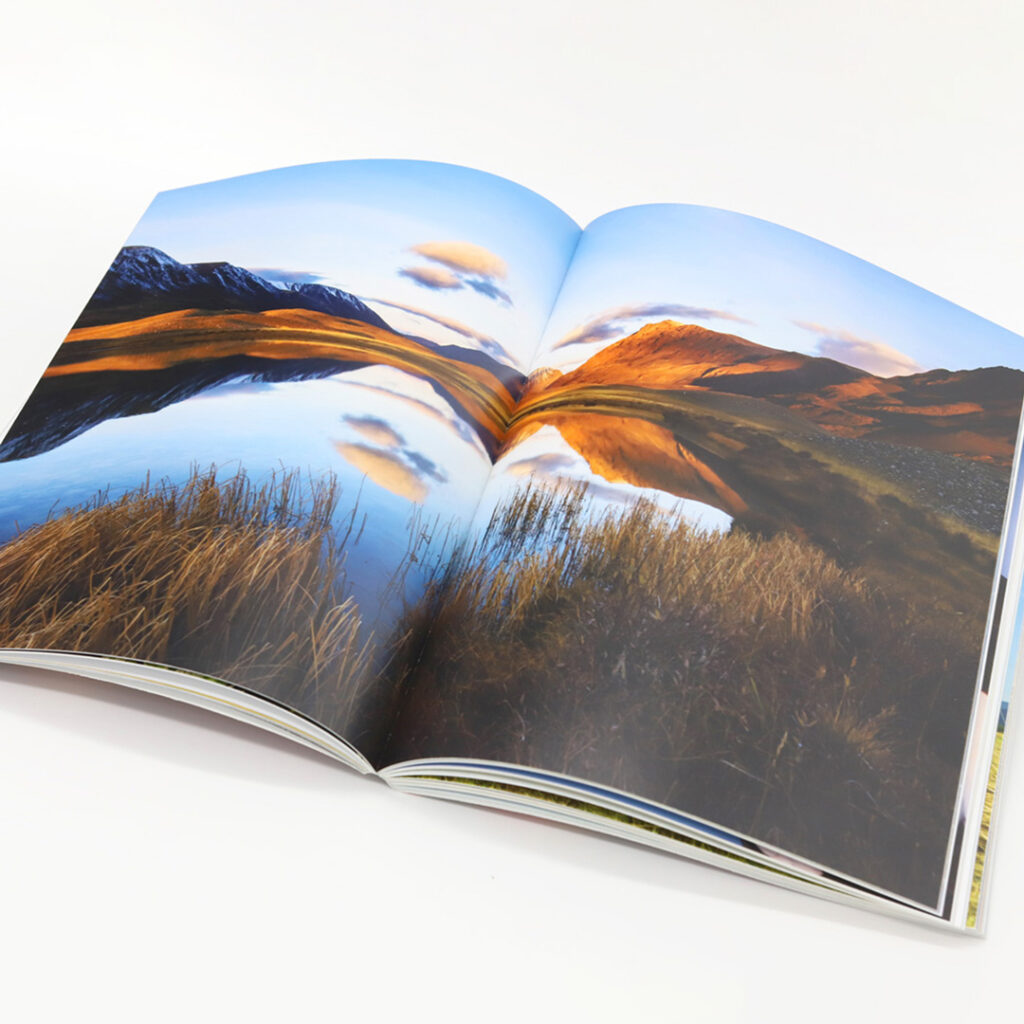 Nature photos in a travel magazine