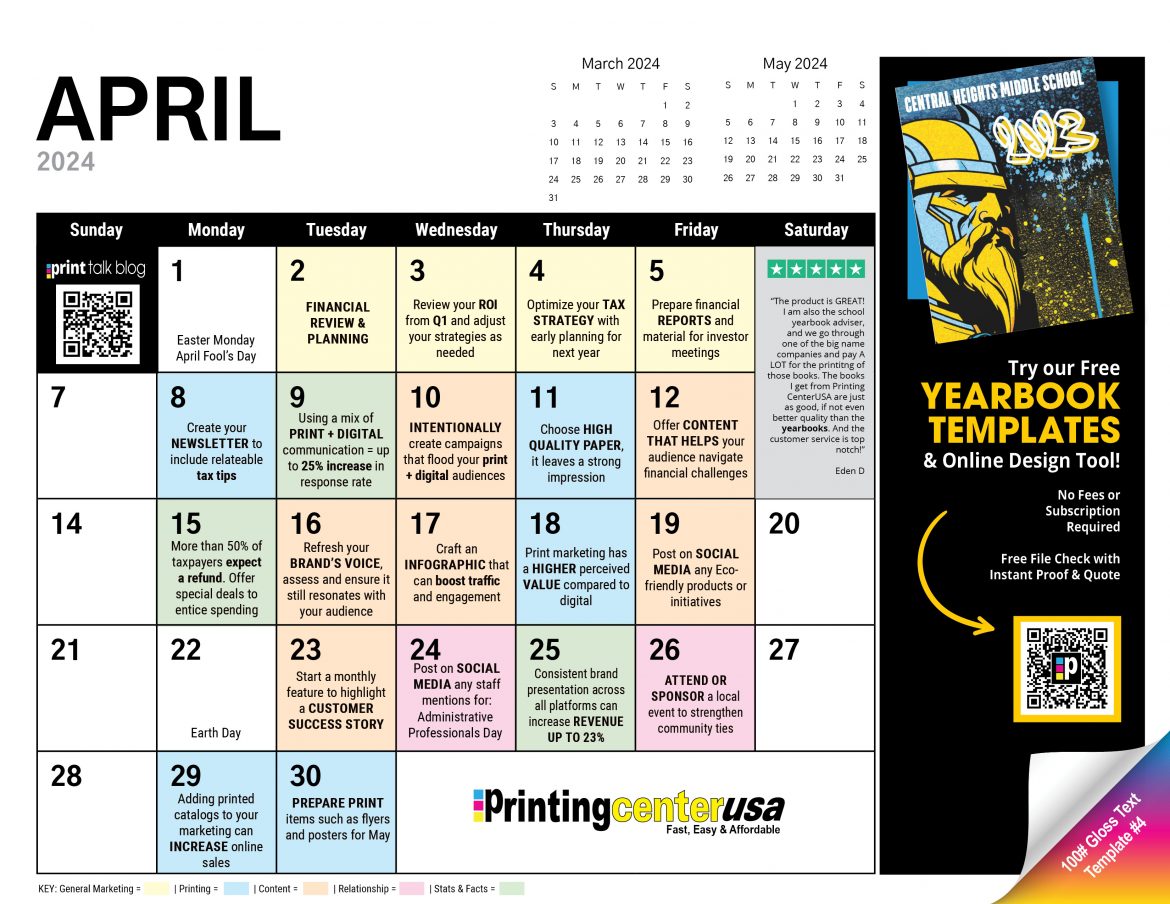April 2024 Content Calendar