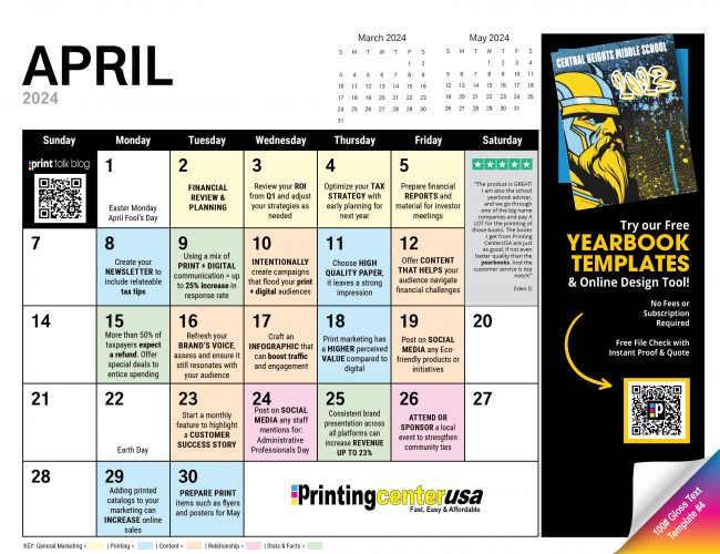 April 2024 Content Calendar