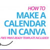 How to Make a Calendar in Canva