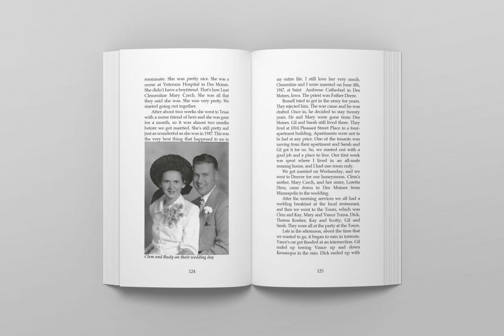 Rudy's book, open spread 