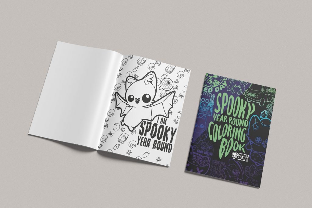 chubble gum the brand coloring book for halloween.